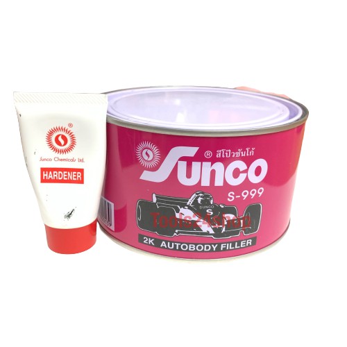 สีโป๊ว รถยนต์ ซันโก้ พร้อมตัวเร่ง ยี่ห้อ SUNCO S-999 | Shopee Thailand