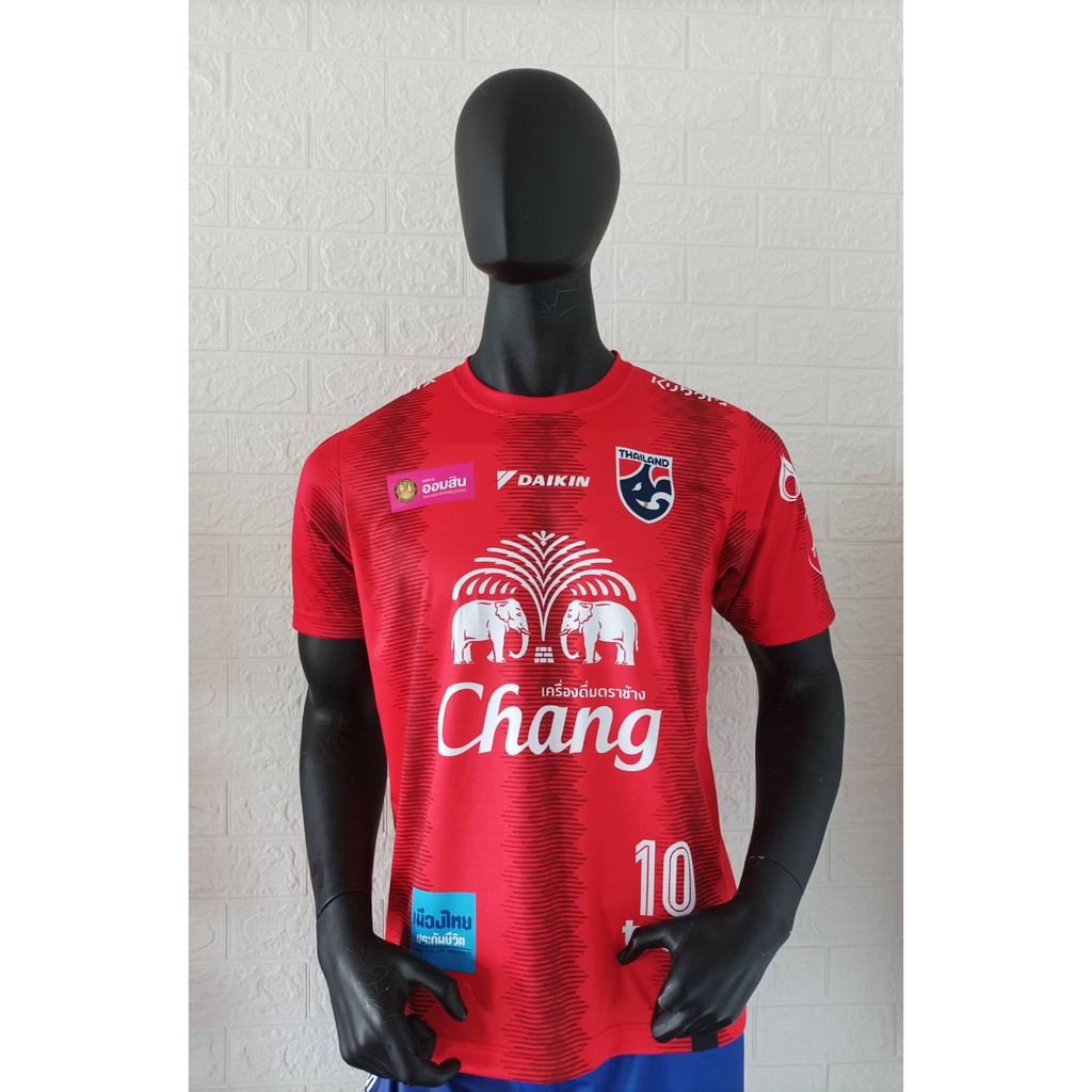 เสื้อซ้อมฟุตบอลทีมชาติไทย-พิมพ์ลายทั้งตัว-สีแดง-ร้านบอลไทย-ballthaifc-sport