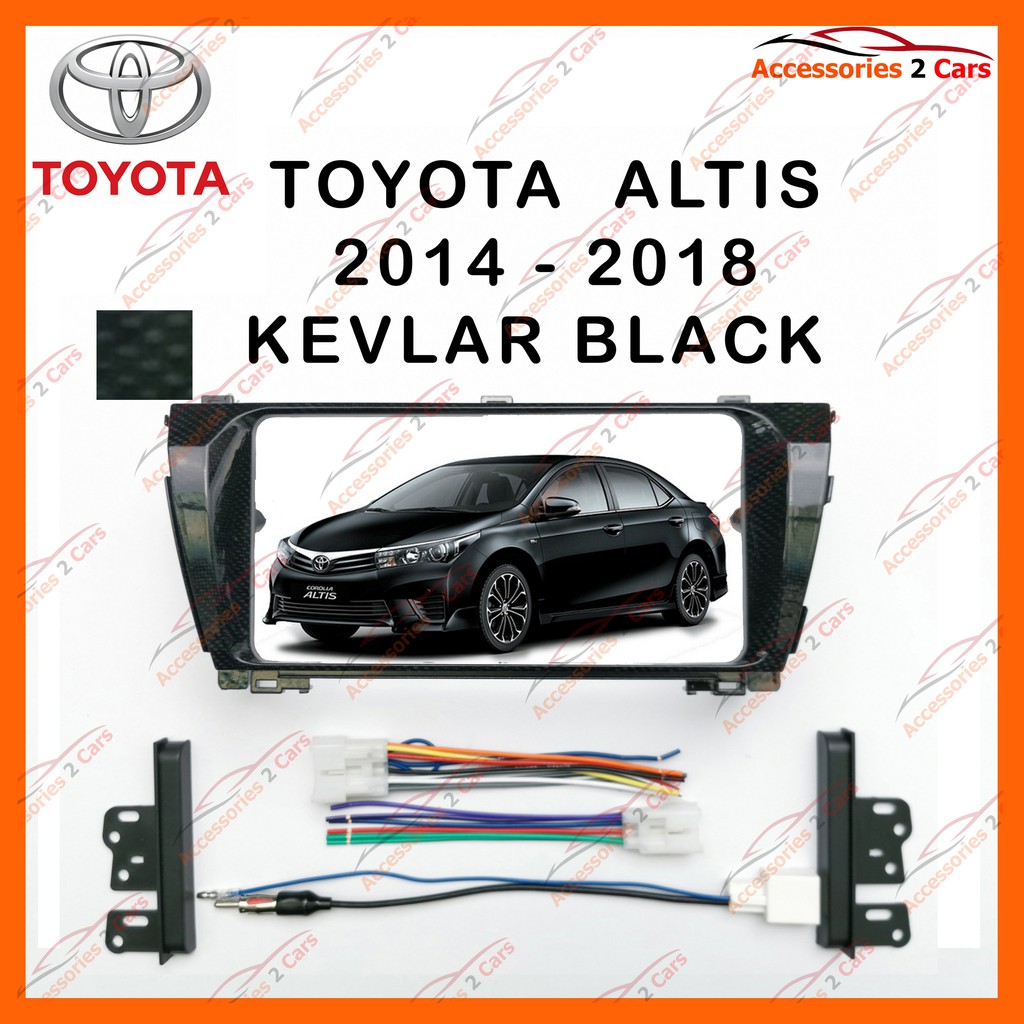 หน้ากากวิทยุรถยนต์-toyota-altis-kevlar-ดำ-รถปี-2014-2017-รหัส-nv-to-091