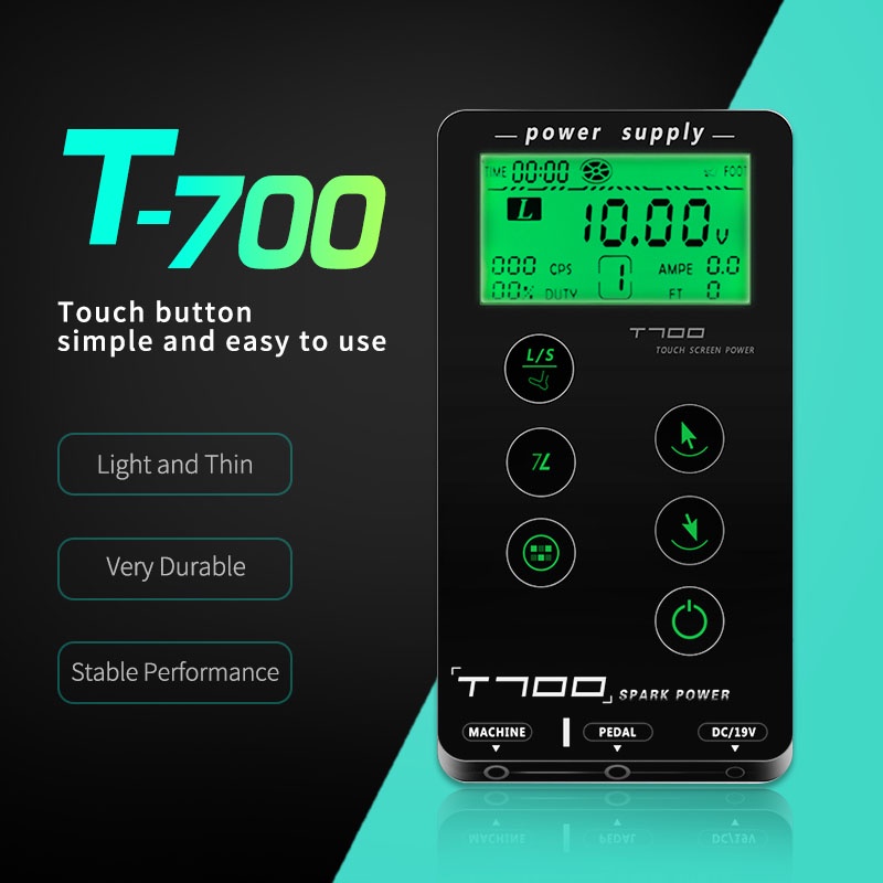T700 พาวเวอร์ซัพพลายสัก หน้าจอสัมผัส Lcd ดิจิทัล แบบคู่ Ez Tattoo