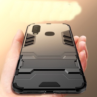 เคสโทรศัพท์มือถือแบบแข็ง ลาย Iron Man พร้อมขาตั้ง สําหรับ VIVO Y11 Y12 Y15 Y19 Y17 1904 1901 1902 1903