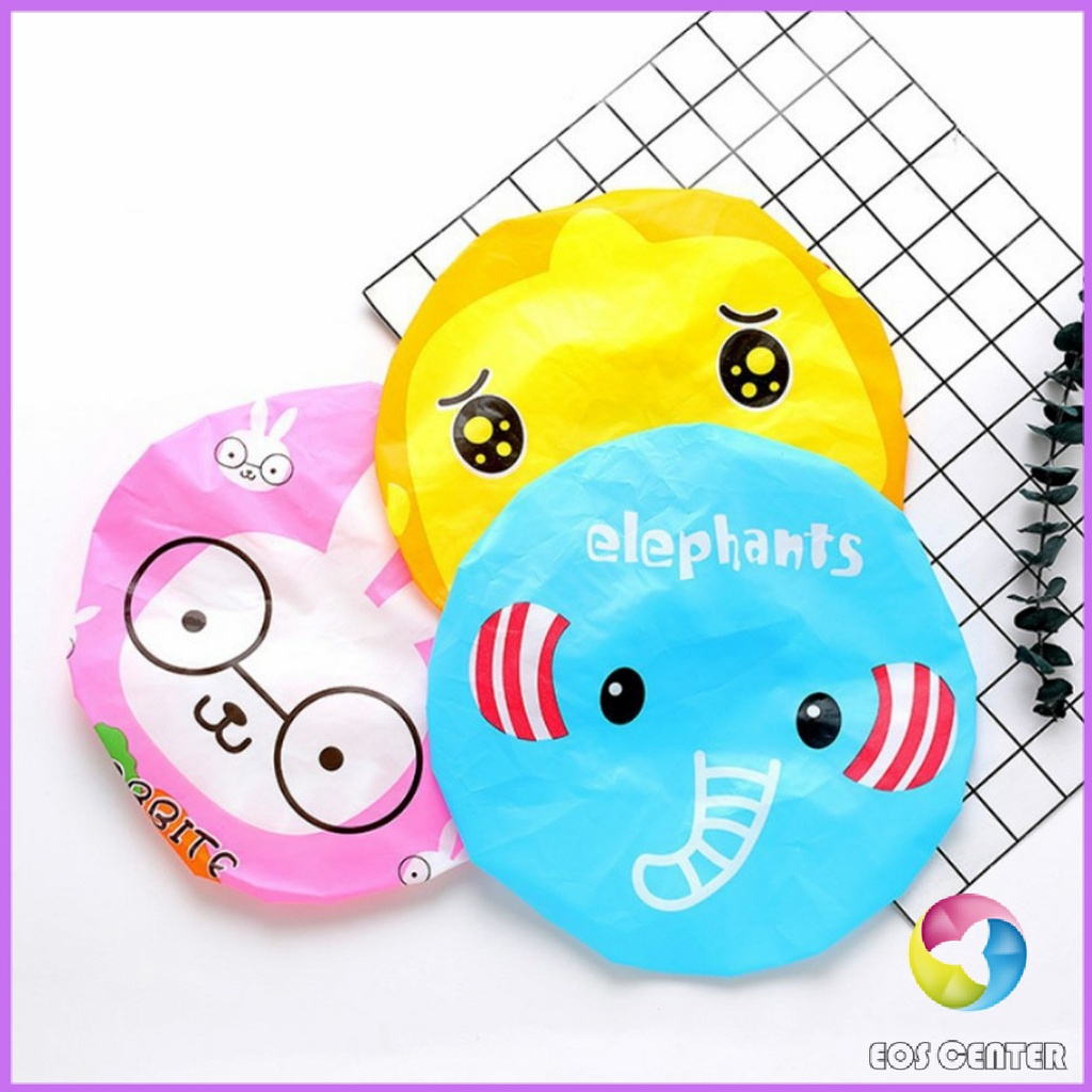 eos-center-หมวกคลุมผมอาบน้ำ-กันน้ำ-ลายการ์ตูนน่ารัก-shower-cap-kids