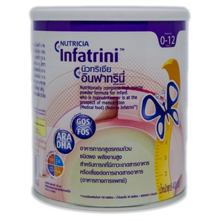 ภาพหน้าปกสินค้าNutricia Infatrini  นิวทรีเซีย อินฟาทรินี่ ขนาด 400 กรัม x 1 กระป๋อง ที่เกี่ยวข้อง