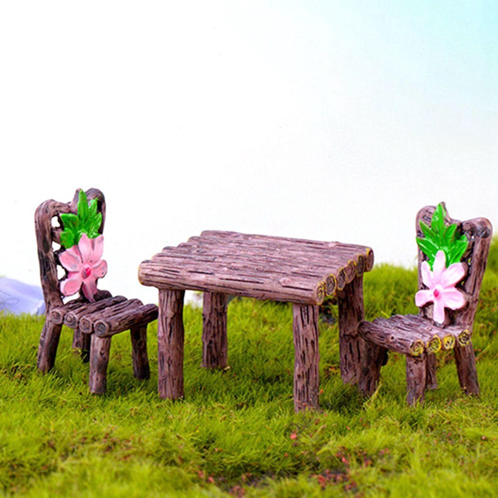 allgoods-ชุดโต๊ะเก้าอี้เรซิ่น-ขนาดเล็ก-สําหรับตกแต่งบ้านตุ๊กตา-สวนบอนไซ