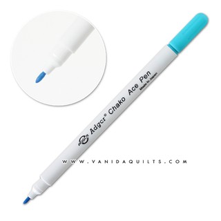 ปากกาเขียนผ้า แบบลบด้วยน้ำ สีฟ้า จำนวน 1 ด้าม (รหัส Pen-0019)