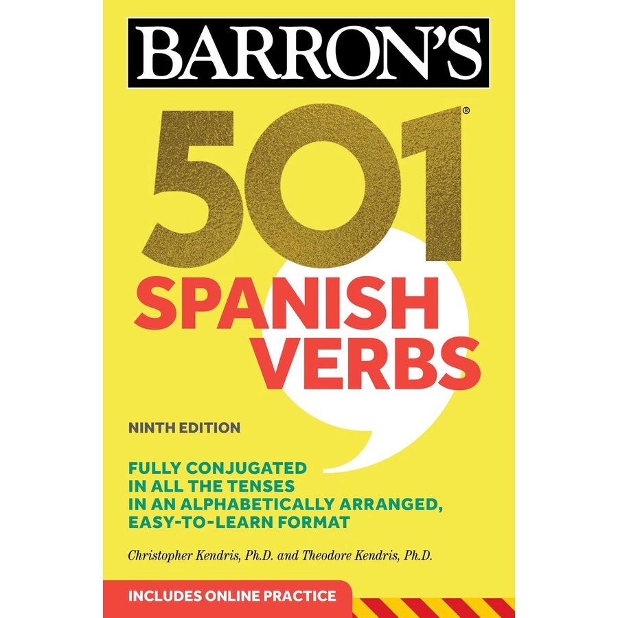 chulabook-ศูนย์หนังสือจุฬาฯ-หนังสือ9781506260600-501-spanish-verbs-includes-online-practice-barrons