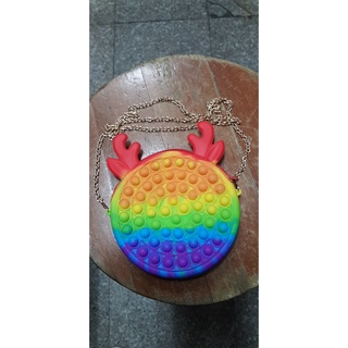 กระเปําป้อบอิท เล็ก Rainbow Color หนู Pioneer Animal Style Unzip Bubble Toy Bag