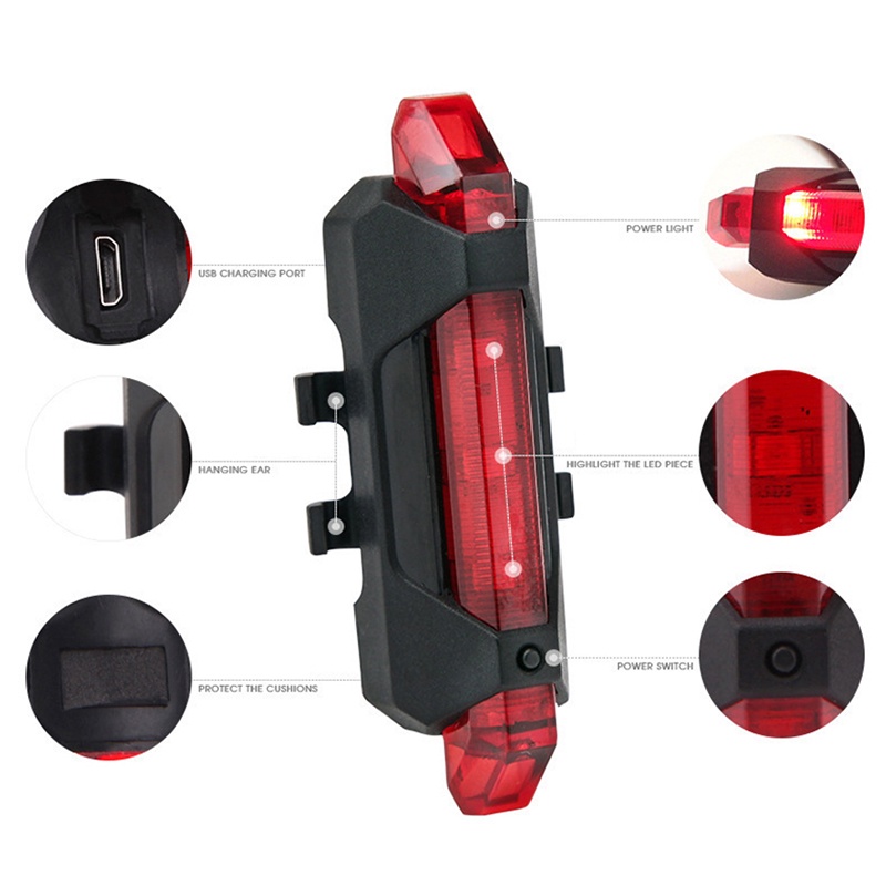 ส่งด่วน-taillight-ไฟท้าย-ไฟท้ายรถจักรยาน-แบบชาร์จ-usb-ไฟจักรยาน-แสงไฟ-led-ชาร์จไฟผ่าน-ไฟเลเซอร์ท้ายรถจักรยาน-ไฟเตือนจักรยาน