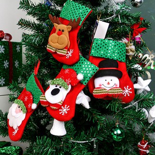 ภาพขนาดย่อของภาพหน้าปกสินค้าถุงเท้าแขวนตกแต่งต้นคริสต์มาส ของขวัญคริสต์มาส จากร้าน elenxs.th บน Shopee ภาพที่ 4