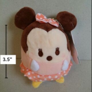 พวงกุญแจตุ๊กตา ลาย ซูม ซูม Tsum Tsum (Minnie mouse มินนี่เม้าส์) ขนาดสูง 3.5 นิ้ว