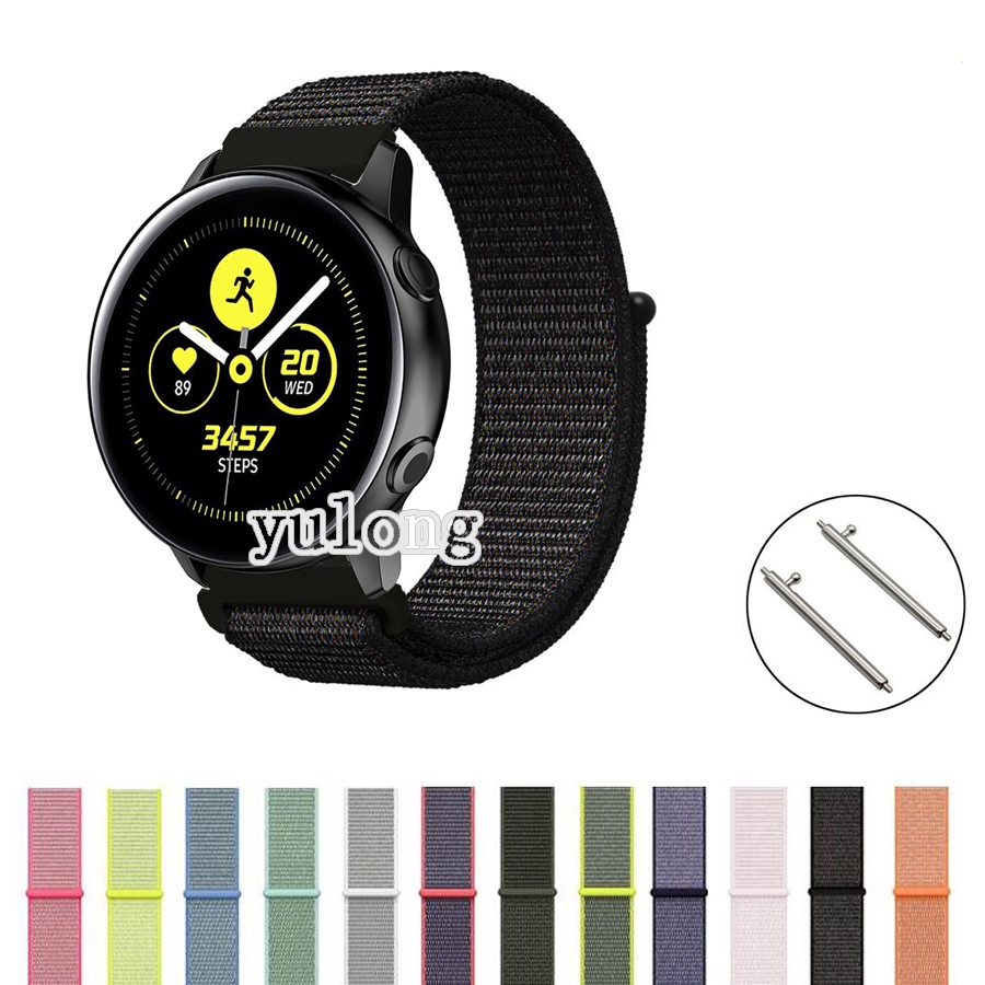 ภาพหน้าปกสินค้าสายรัดวงไนล่อนสำหรับ Samsung Galaxy Watch Active 2 40mm 44mm 40mm 44mm watch4 watch 4 classic 42mm 46mm Nylon Strap