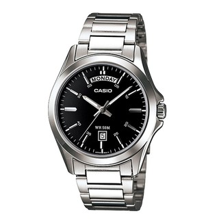 Casio Watch - รุ่น MTP-1370D-1A1V สีเงิน/ดำ