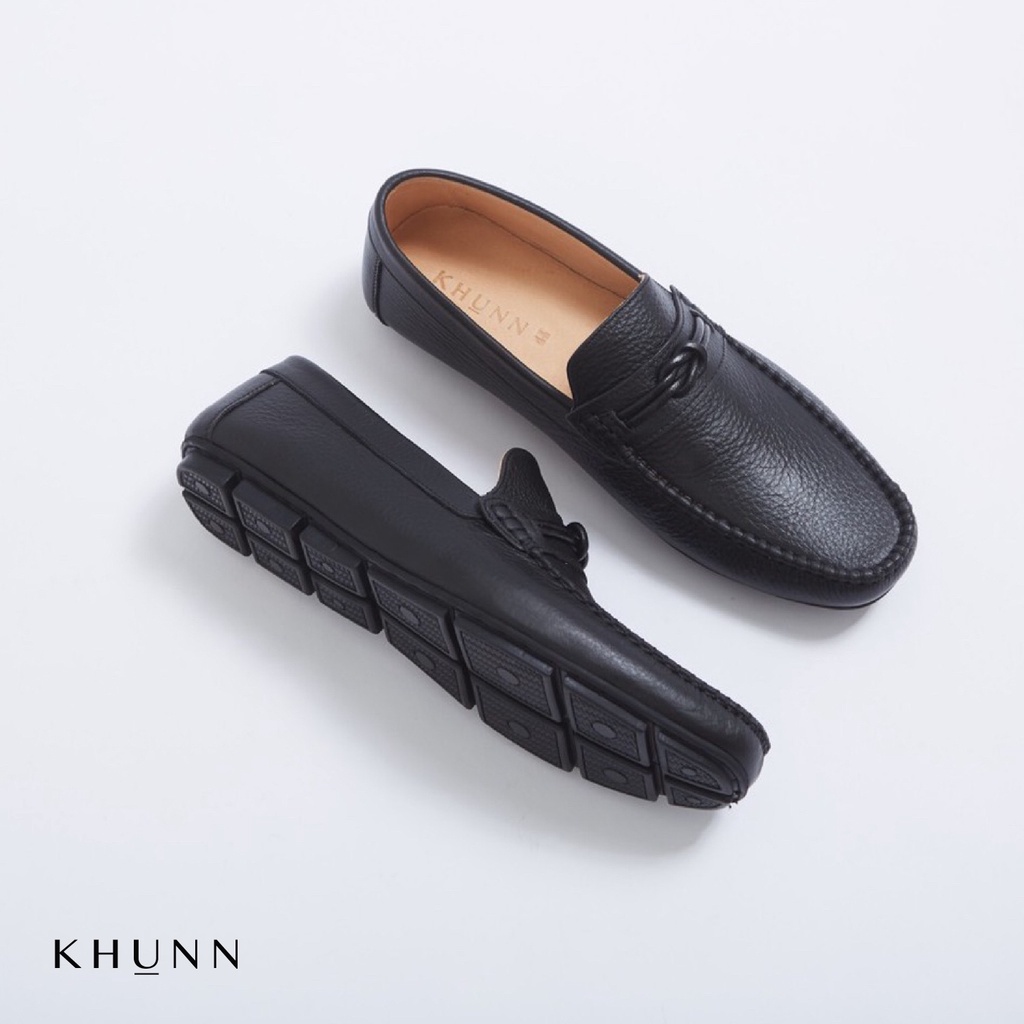 รูปภาพของKHUNN รองเท้า รุ่น  STARK  รองเท้าหนังทำงานสุดเท่ห์ สีดำลองเช็คราคา