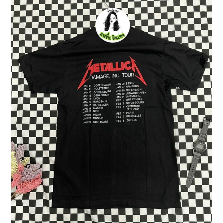 เสื้อยืดวง-metallica-แฟชั่นวินเทจยุค90-ราคาถูก