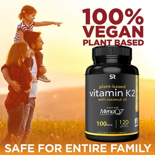 Vitamin K2 with Organic Coconut Oil | Made with MenaQ7 From Fermented Chickpea | Non-GMO Verified, Vegan Certified