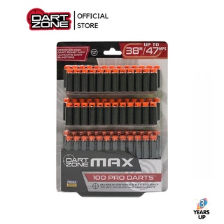 DART ZONE® 100 ลูก กระสุนโฟม ดาร์ทโซน รุ่นโปร ขนาดสั้น 100Pc Max Half-length Pro Dart Refill ปืนของเล่น ของเล่นเด็กผช ปืนเด็กเล่น ต่อสู้ (ลิขสิทธิ์แท้ พร้อมส่ง) Adventure Force soft-bullet gun toy battle game