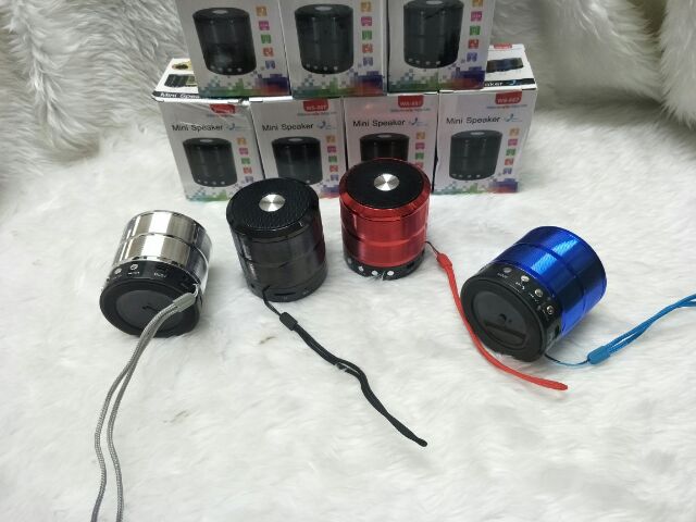 ลำโพงบูลธูทportable-wireless-speaker-mini-สี-สีน้ำเงิน-สีเงิน-สีแดง-ดำ-สนับสนุน-usb-fm-tf-aux