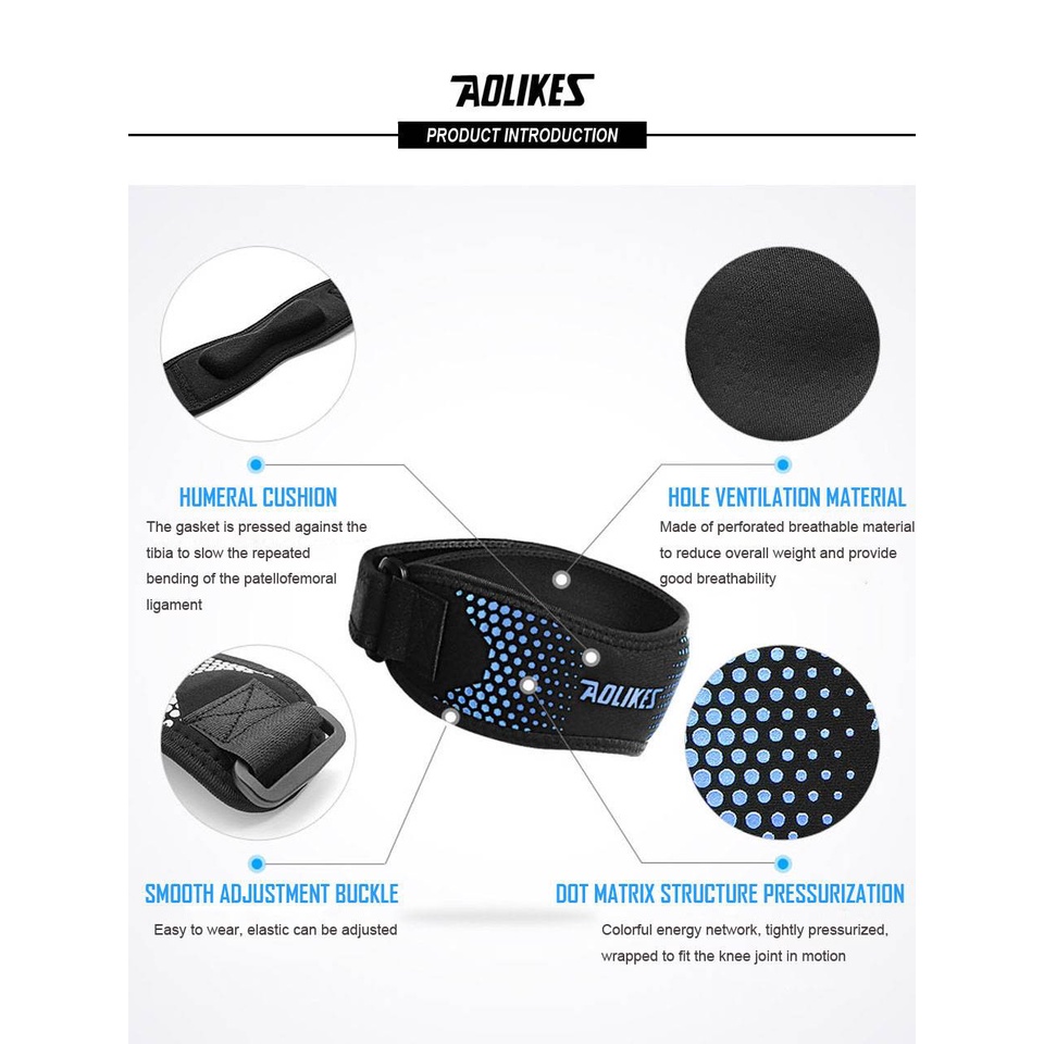 ภาพหน้าปกสินค้าAOLIKES 7921 สายรัดเข่าของแท้ พยุงหัวเข่า ป้องกันการบาดเจ็บลดการบาดเจ็บจากการเล่นกีฬา จากร้าน keep_running_shop บน Shopee