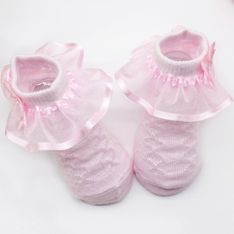 babyworld-ถุงเท้าผ้าฝ้ายเจ้าหญิงสำหรับเด็กทารก
