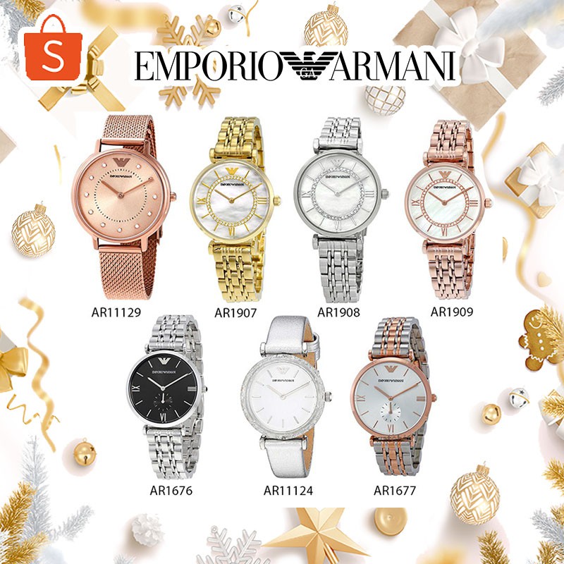 ภาพหน้าปกสินค้าOUTLET WATCH นาฬิกา Emporio Armani OWA96 นาฬิกาข้อมือผู้หญิง นาฬิกาผู้ชาย แบรนด์เนม Brand Armani Watch AR11129