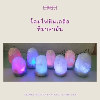 (Make Scents) Himalayan Salt Lamp USB AKA Wellness Size 0.7 - 1 กก.  โคมไฟอโรมาหินเกลือหิมาลายัน ขนาด 0.7 - 1 กก.