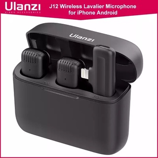 สินค้า Ulanzi J12 Wireless Lavalier Microphone Audio Video Recording Microphone Mini Mic for iPhone Android Live Broadcast