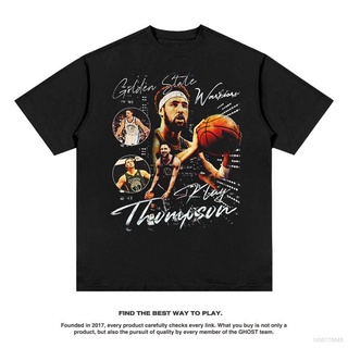 เสื้อยืดคอกลม แขนสั้น พิมพ์ลาย Jason NBA Klay Thompson สไตล์วินเทจ พลัสไซซ์