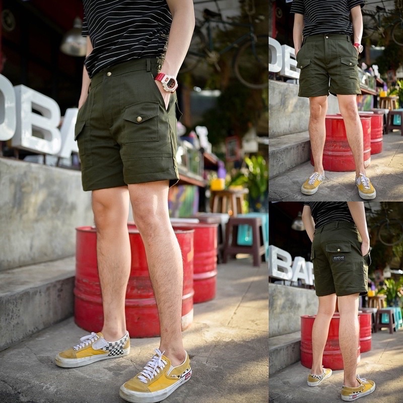 ภาพหน้าปกสินค้ากางเกงขาสั้นวินเทจ 6 กระเป๋า MAFEAR พร้อมส่ง 3 สี จากร้าน domelonewolf บน Shopee