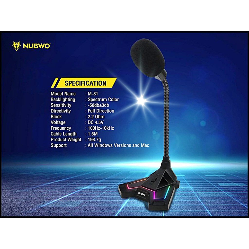 ไมค์คอม MIC COMPUTER NUBWO NUB-M31 | Shopee Thailand