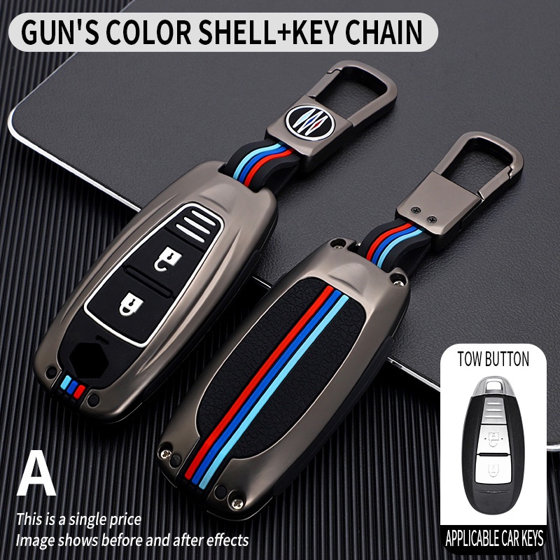 Custodia Chiave Auto KUNIO In TPU Morbido Per Suzuki | Adatta Per Vitara, Swift, Ignis E Altri | Cover 3 Tasti Con Portachiavi