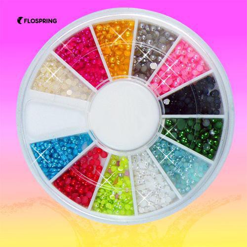 500pcs-multi-color-3d-flat-back-half-รอบไข่มุก-faux-ตกแต่งเล็บ