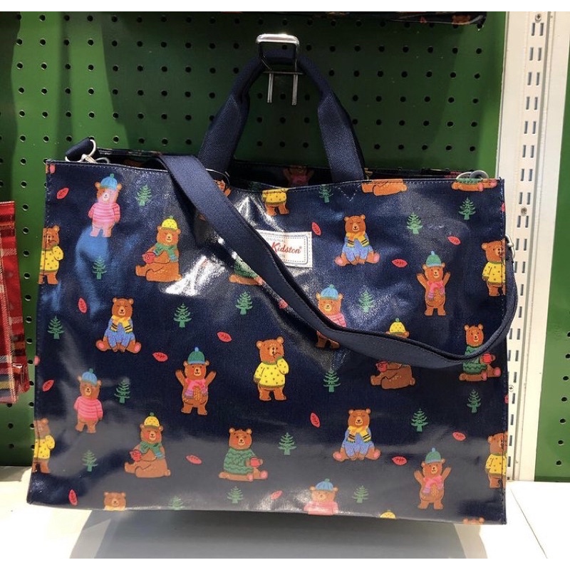 cath kidston Strappy Carryall Woodland Bear Navy Shopee Thailand