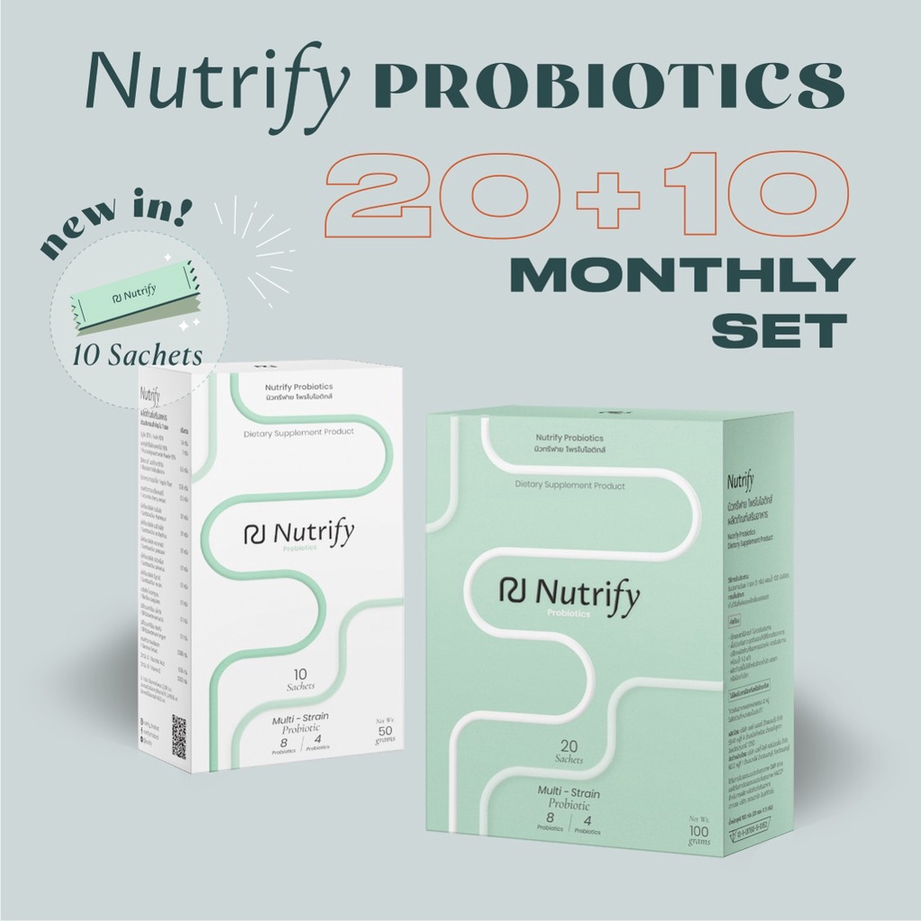 ภาพหน้าปกสินค้าNutrify Probiotics Pack 30 ซอง รับประทานได้ 1 เดือน
