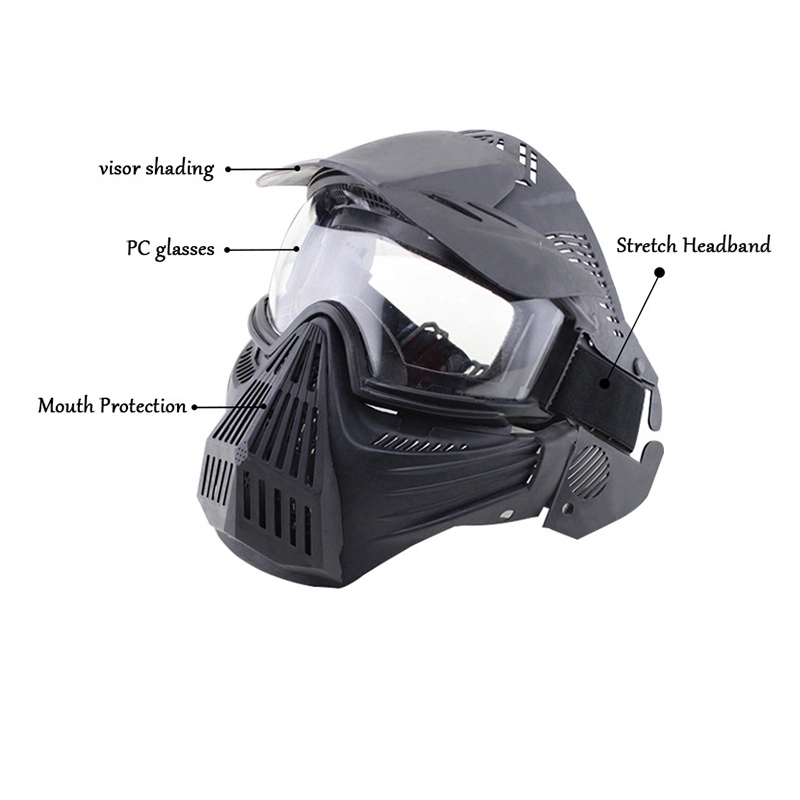ภาพสินค้าMens Outdoor Sports CS Transformers Face Protection Sunproof PC Lens Tactical Mask จากร้าน dananaoteduo.th บน Shopee ภาพที่ 4