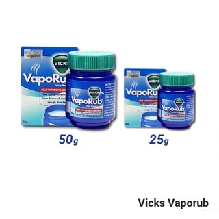 รูปภาพขนาดย่อของVickS vaporub วิคส์ วาโปรับ Vickพร้อมส่ง ขนาด25gm./ 50gm.ล็อตใหม่ exp07/25  มีราคาส่งทักแชตลองเช็คราคา