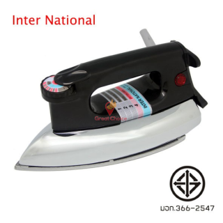 ภาพขนาดย่อของภาพหน้าปกสินค้าเตารีดไฟฟ้า International 4.5ปอนด์ รุ่น CI-60 สีดำ น้ำหนักดี ใช้ง่าย รีดเรียบ รีดผ้าชิ้นหนา กางเกงยีนส์ ได้ gc99 จากร้าน greatchoice1150 บน Shopee