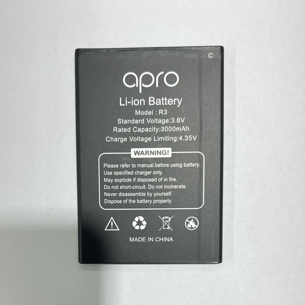 แบตเตอรี่มือถือ-battery-apro-r3c-a2c-q6-สินค้าใหม่-ของแท้100-จากศูนย์-apro-thailand