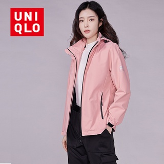 Uniqlo เสื้อแจ็กเก็ต เสื้อกันลม กันน้ํา ทรงหลวม ระบายอากาศ คุณภาพสูง แบบแห้งเร็ว สําหรับผู้หญิง 2022