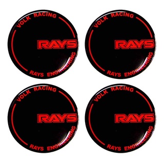 70mm. สติกเกอร์ RAYS สติกเกอร์ติดดุมล้อ สติกเกอร์เรซิ่น กว้าง 70 มิล.(7เซนติเมตร)