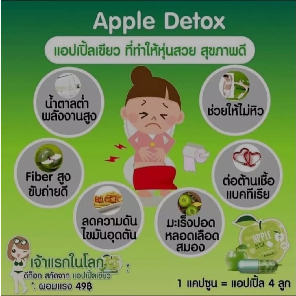 ภาพสินค้าแอปเปิ้ลดีท็อกซ์ กรีนแอปเปิ้ลเฮิร์บ Green Apple Herb Apple Detox 100% Apple Herb Detox จากร้าน minny_store บน Shopee ภาพที่ 5