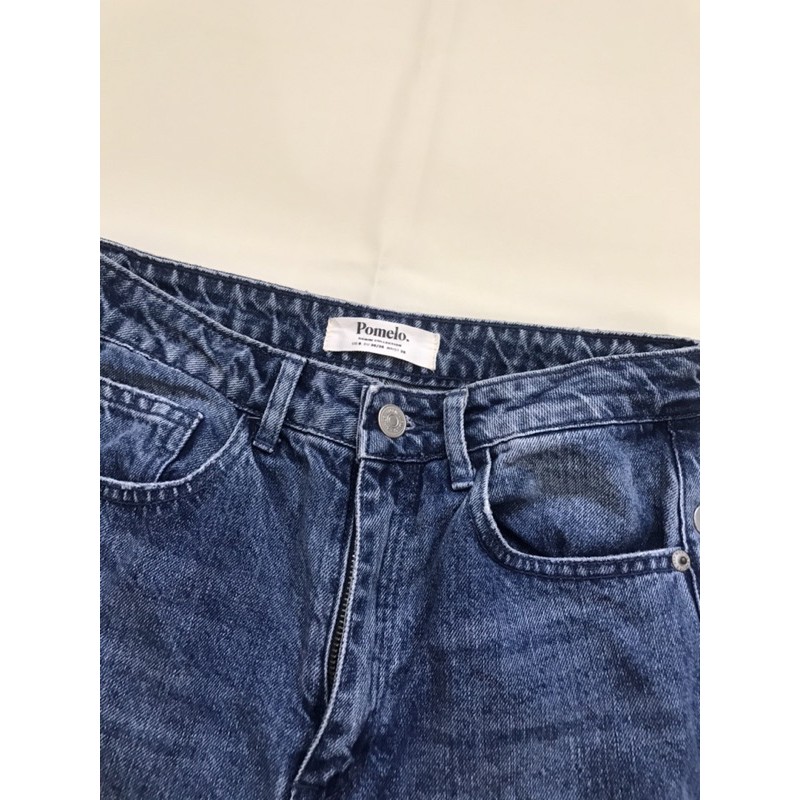 used-pomelo-side-button-straight-jeans