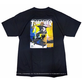 เสื้อยืดโอเวอร์ไซส์เสื้อยืดTHRASHER MAGAZINE skateboardS-3XL