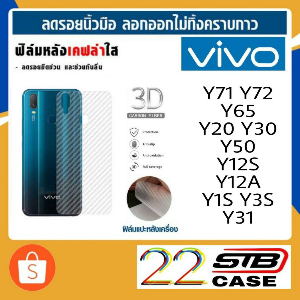 ฟิล์มหลัง-เคฟล่า-vivo-y71-y72-y76-y65-y30-y50-y20-y12s-y12a-y21-y31-y1s-y3s-y52-y33s-y15s-y33t-t1x-y01