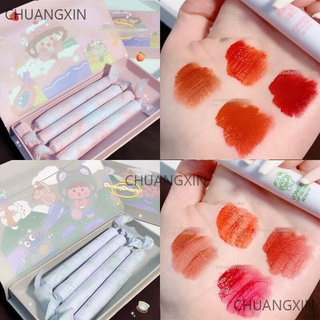 สินค้า Vongee ลิปสติกลิปกลอสเคลือบกํามะหยี่เคลือบริมฝีปาก 4 ชิ้น
