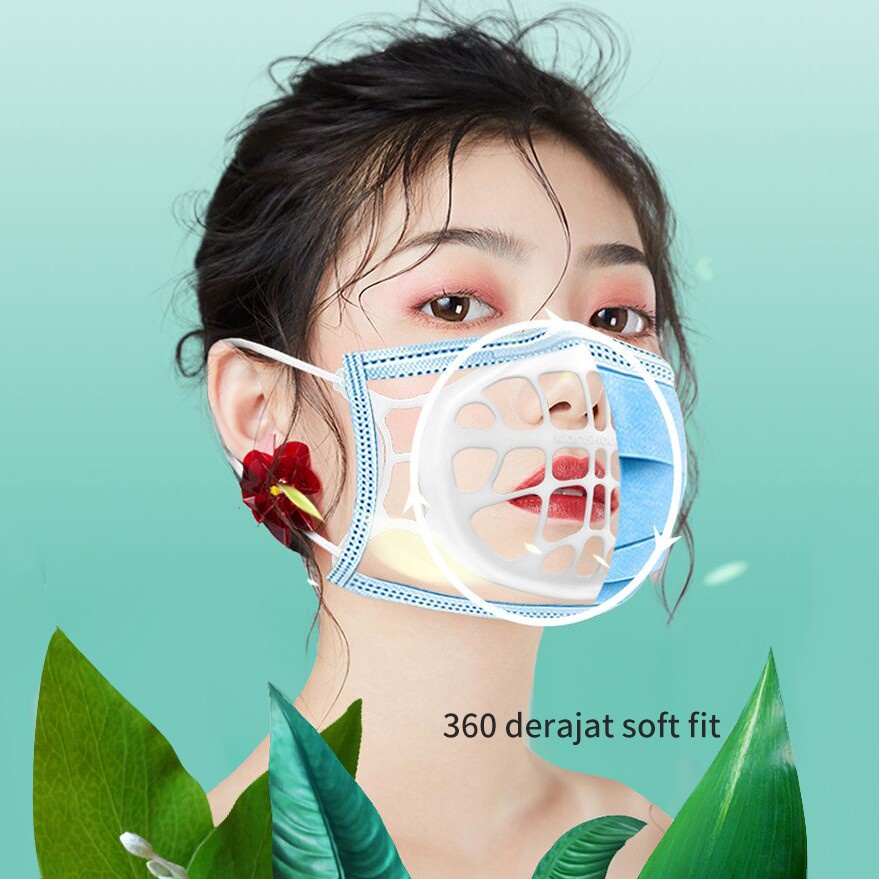 ที่ใส่หน้ากากซิลิโคน-3d-ให้พื้นที่หายใจมากขึ้นเก็บผ้าให้ห่างจากปากตัวป้องกันลิปสติกที่เย็นนำกลับมาใช้ให
