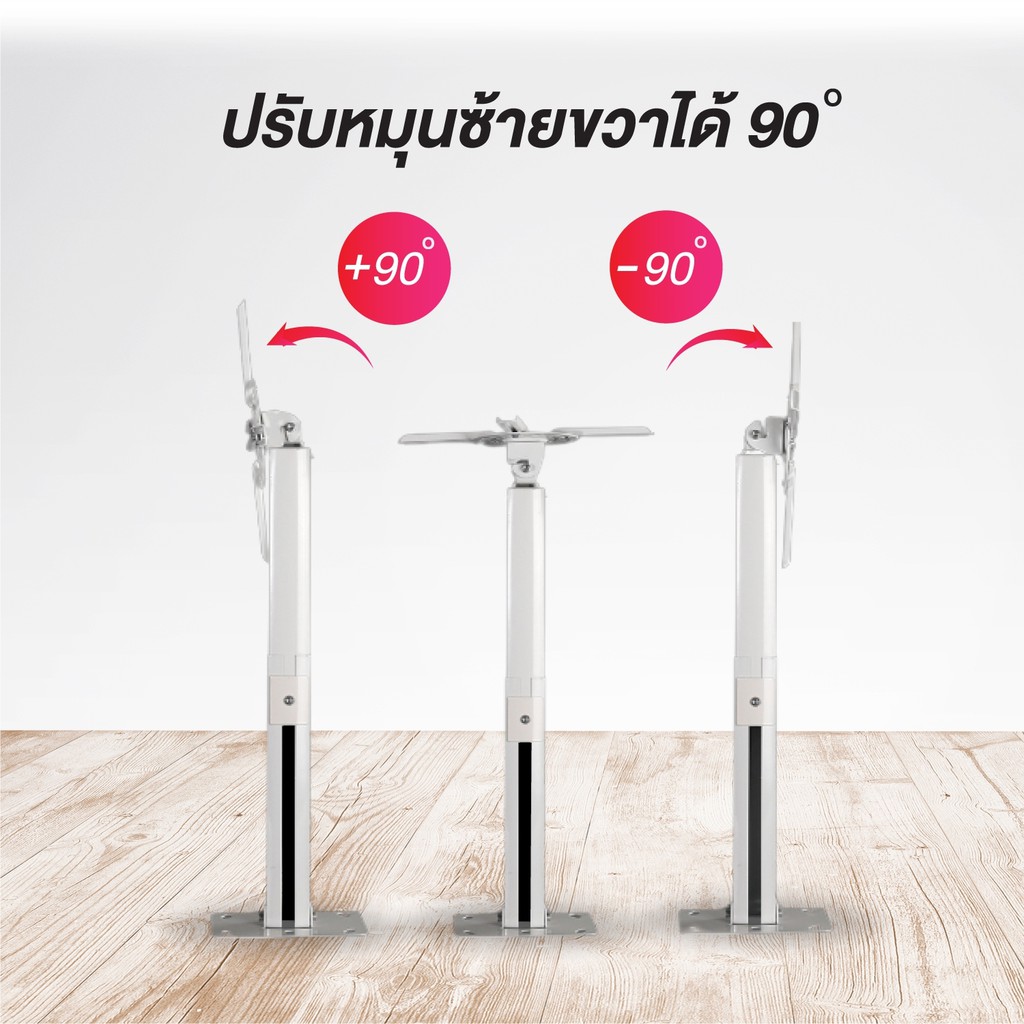 ขาแขวนโปรเจคเตอร์ติดเพดาน-kaloc-projector-mounts-รองรับน้ำหนักได้-15kg-ติดตั้งง่าย-มีคู่มือ-สีขาว-อุปกรณ์เสริม