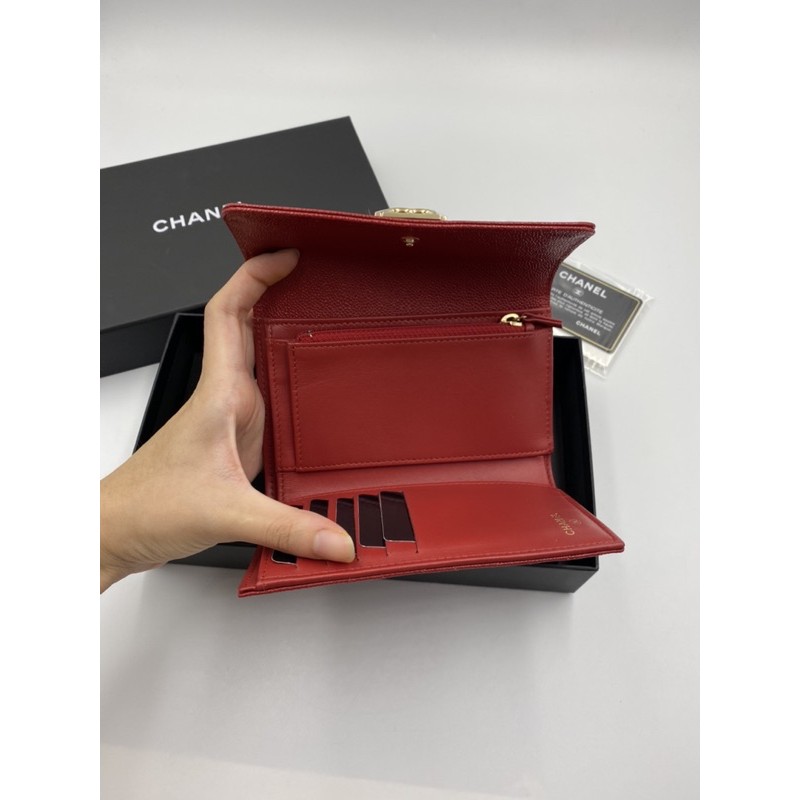 Hunters.lab.bkk - New Chanel Medium Zip wallet Red Caviar
