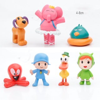 ของเล่นฟิกเกอร์การ์ตูน Pocoyo Zinkia สําหรับเด็ก 7 ชิ้น