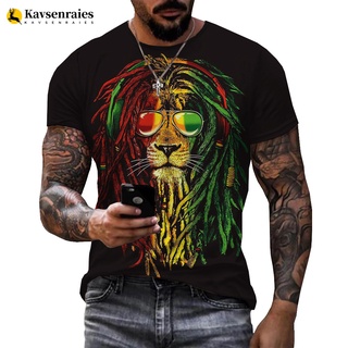 เสื้อยืดลําลอง แขนสั้น พิมพ์ลาย Bob Marley Reggae 3D แฟชั่นฤดูร้อน สไตล์ฮาราจูกุ สําหรับผู้ชาย และผู้หญิง 2022