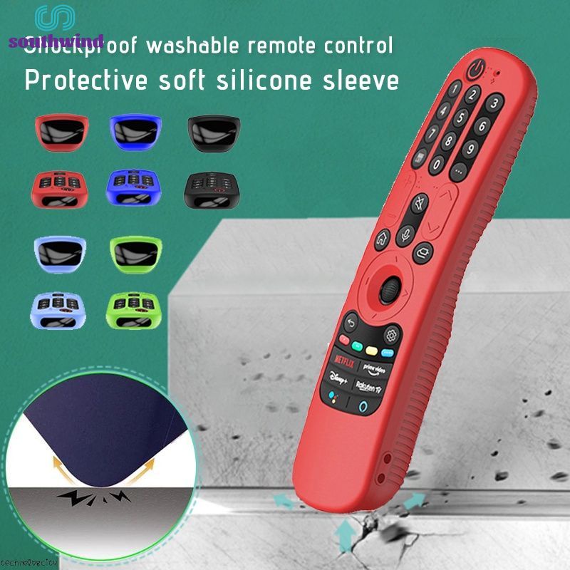ภาพหน้าปกสินค้าSilicone TV Remote Control Case Anti-slip Protective Case Remote Cover Protector LG AN-MR21GA LG AN-MR21GC AN-MR21N .create3c
